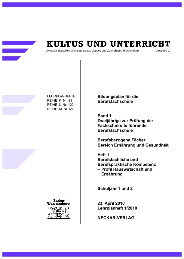LPH 1/2010 - Hauswirtschaft und Ernährung