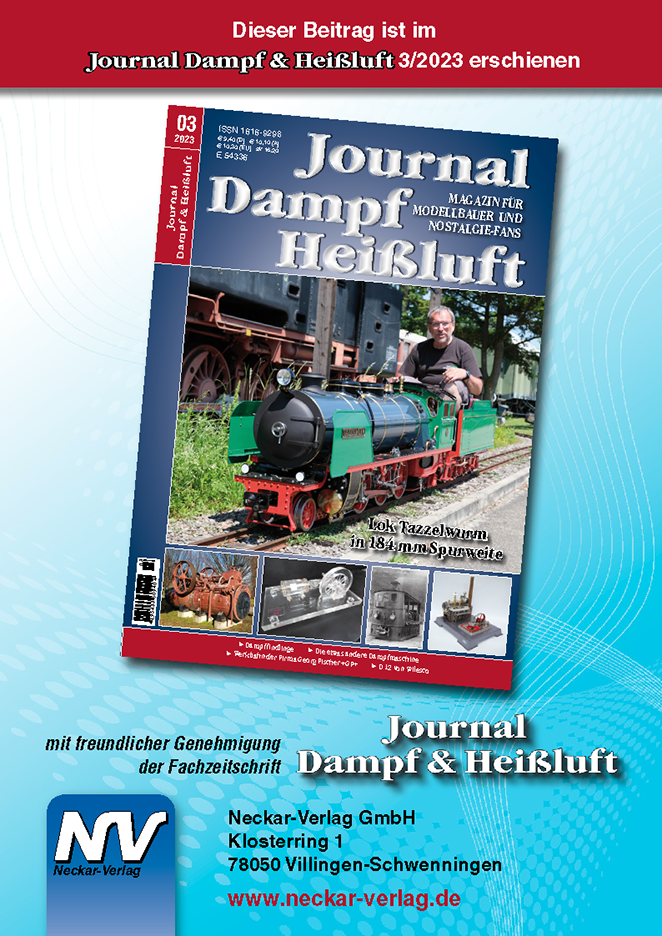 Ein Erfahrungsbericht und Gedanken zur Schmierung von Dampfmaschinen - Teil 2 - Oelpresse System Rit