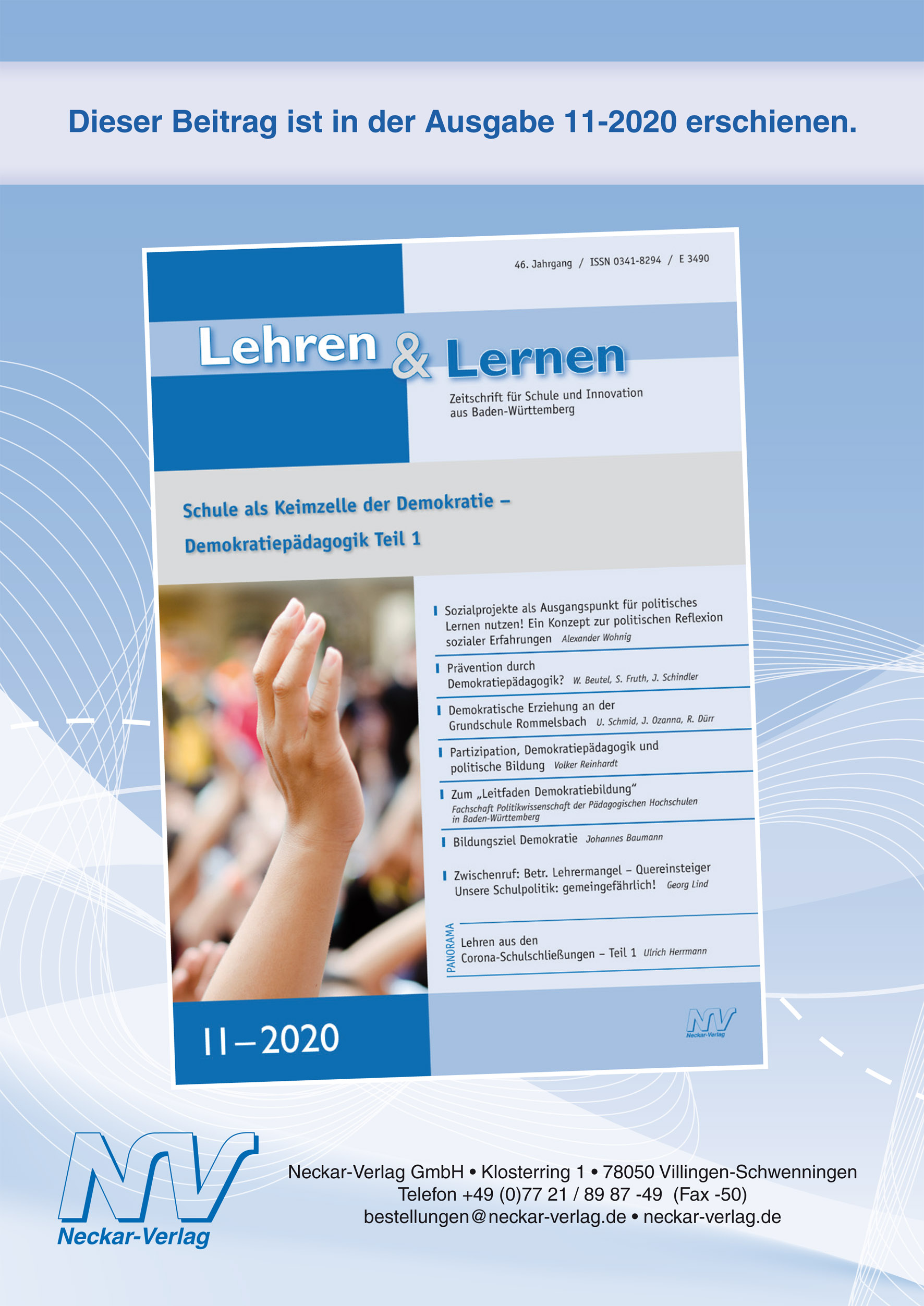 Lehren aus den Corona-Schulschließungen, Teil I