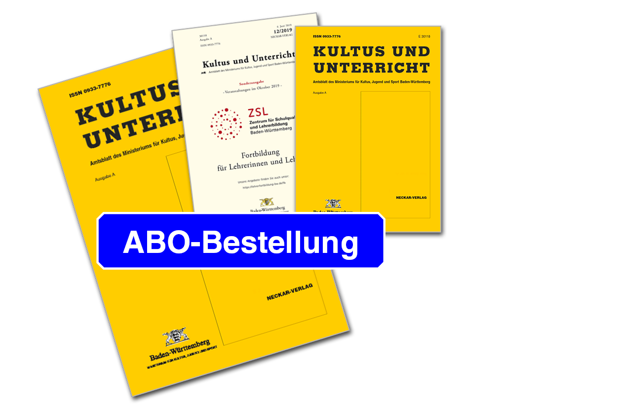 Jahresabonnement "Kultus und Unterricht" Ausgabe A