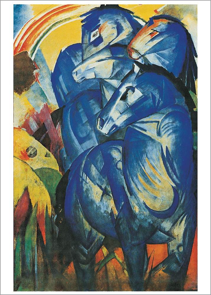 Kunstdruck Marc - der Turm der blauen Pferde