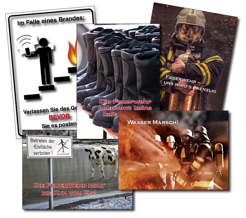 Postkarten-Set Feuerwehr