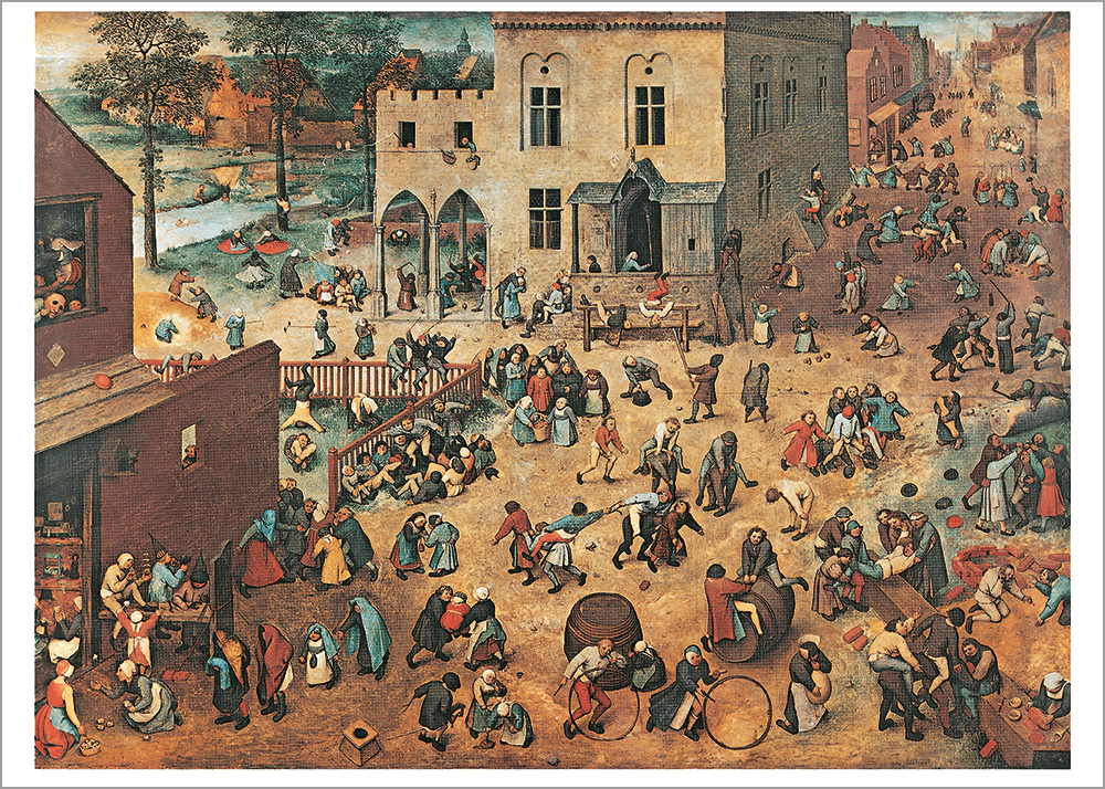 Kunstdruck Bruegel d. Ä., Kinderspiele
