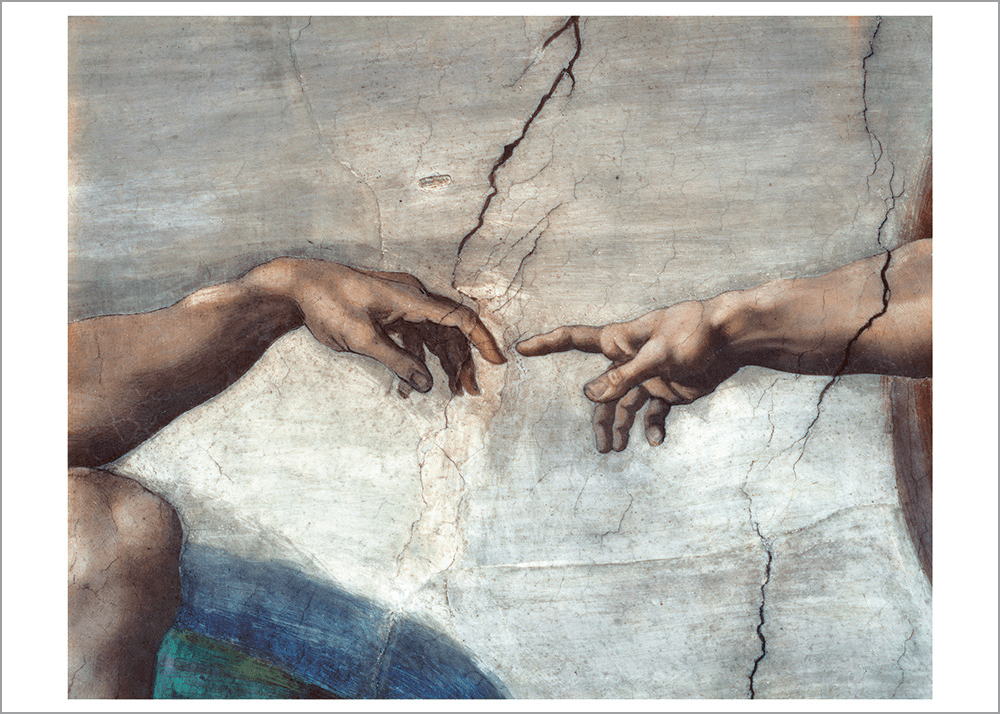 Kunstdruck Michelangelo - Die Erschaffung Adams