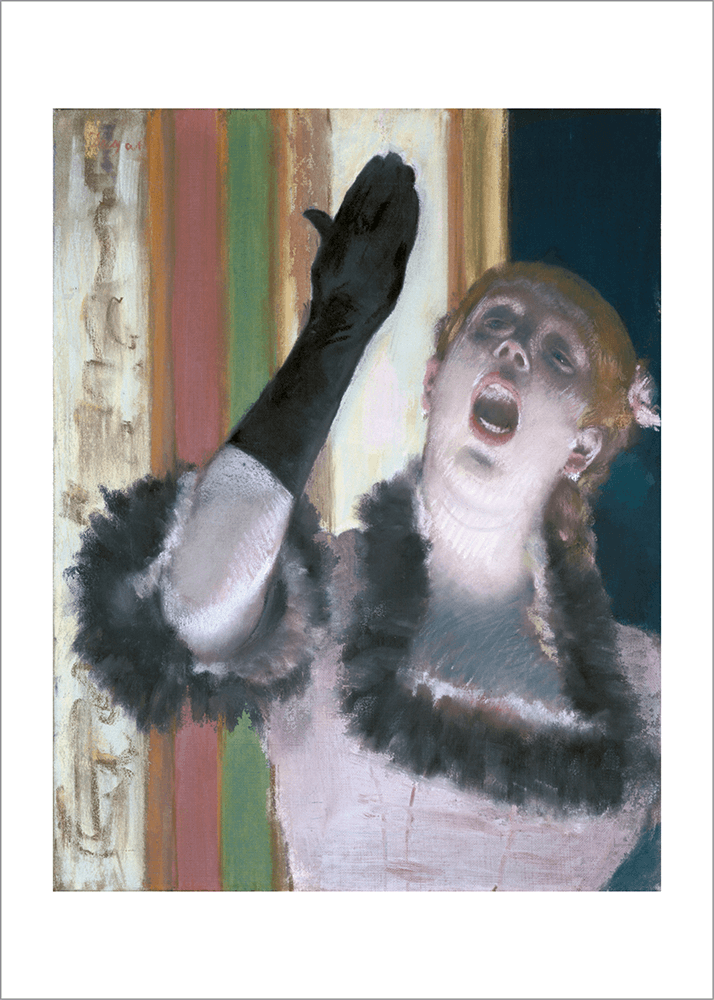 Kunstdruck Edgar Degas, Cafe-Sängerin mit Handschuh