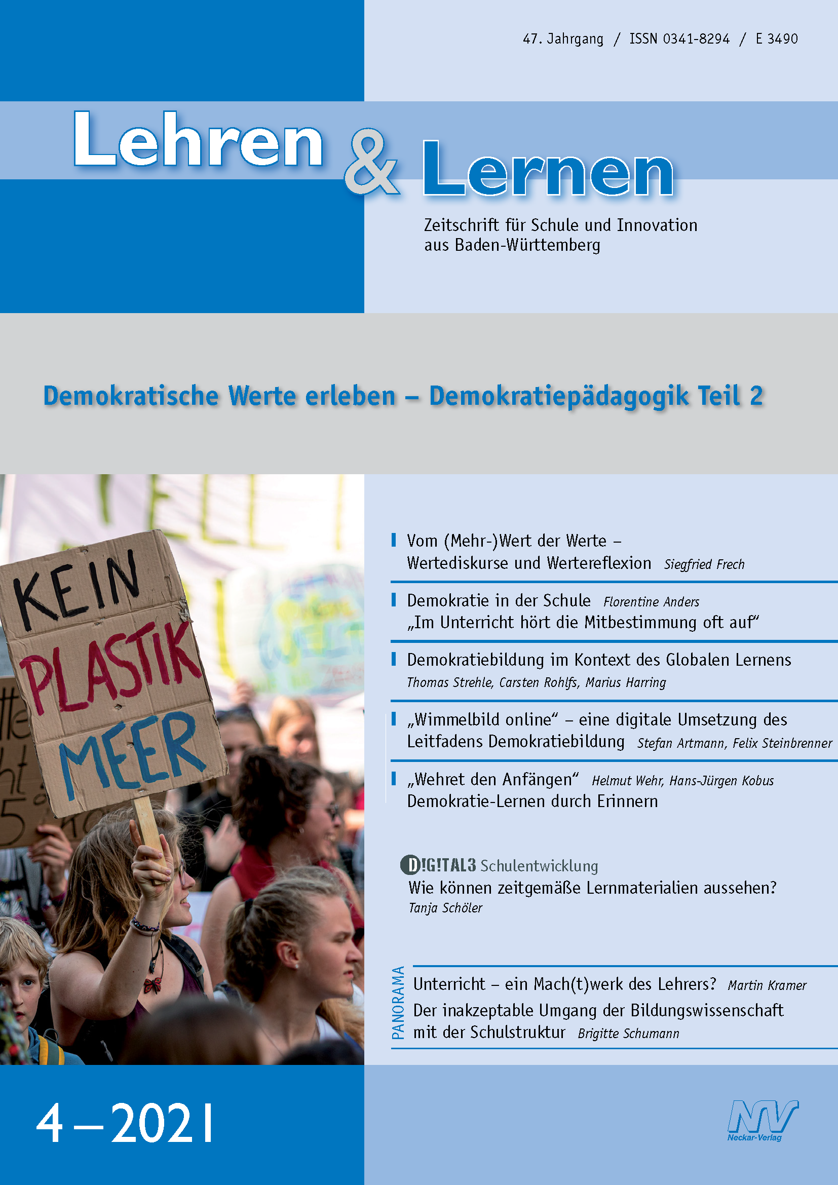 Lehren & Lernen 4/2021- Demokratische Werte erleben Demokratiepädagogik Teil 2