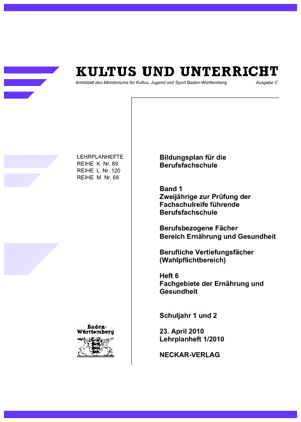 LPH 1/2010 - Fachgebiete der Ernährung und Gesundheit