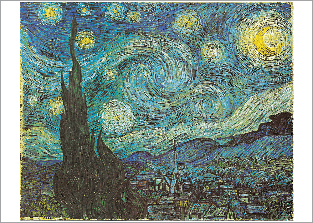 Kunstdruck van Gogh - Die Sternennacht