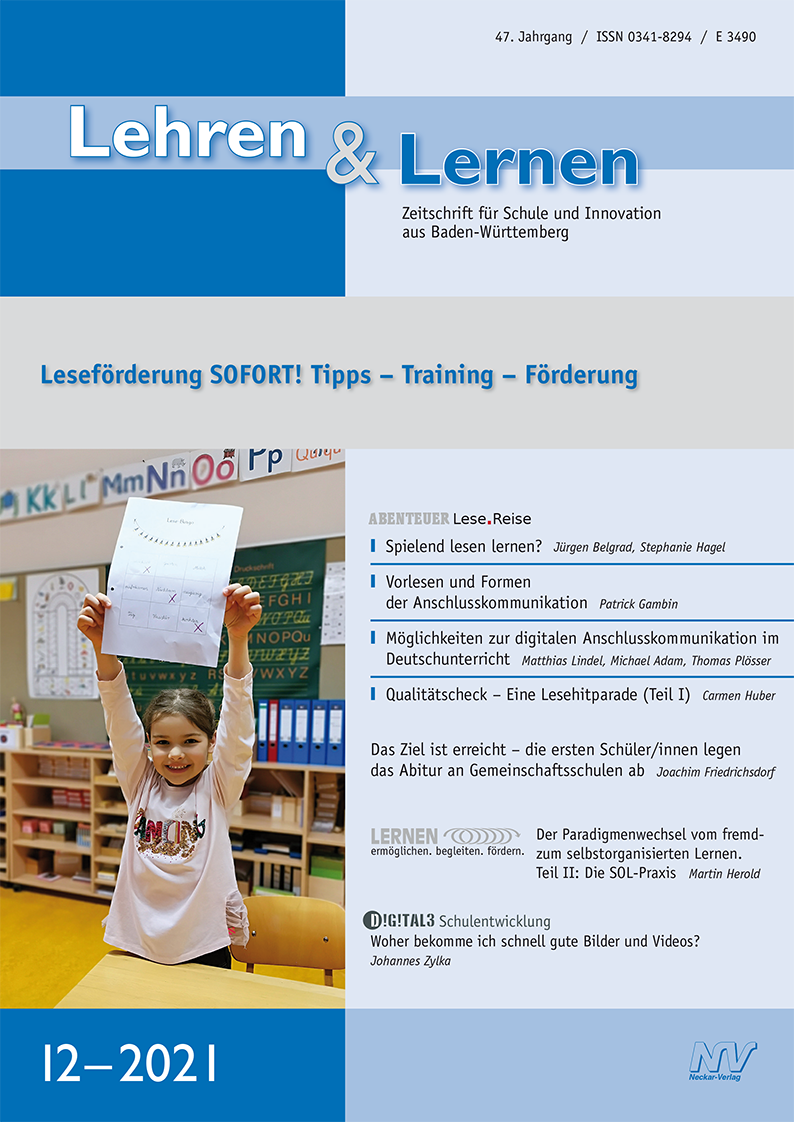 Lehren & Lernen 12/2021 Leseförderung SOFORT! Tipps – Training – Förderung