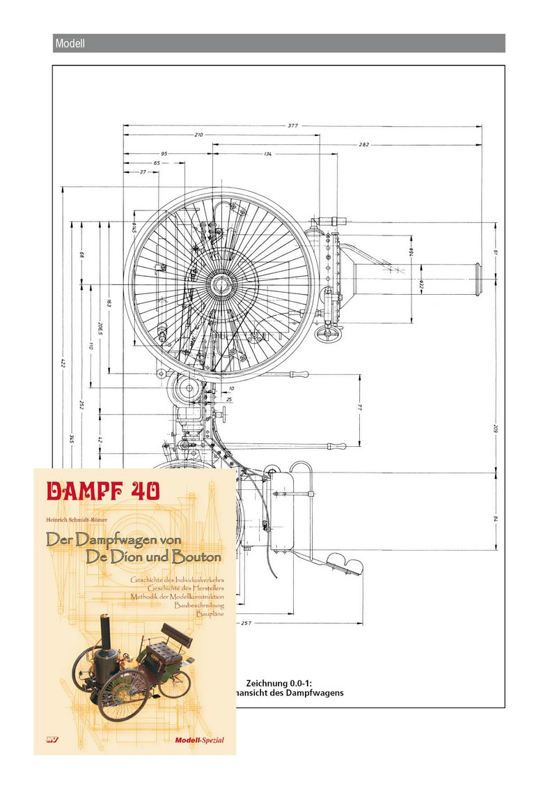 Bauplan Der Dampfwagen von De Dion und Bouton
