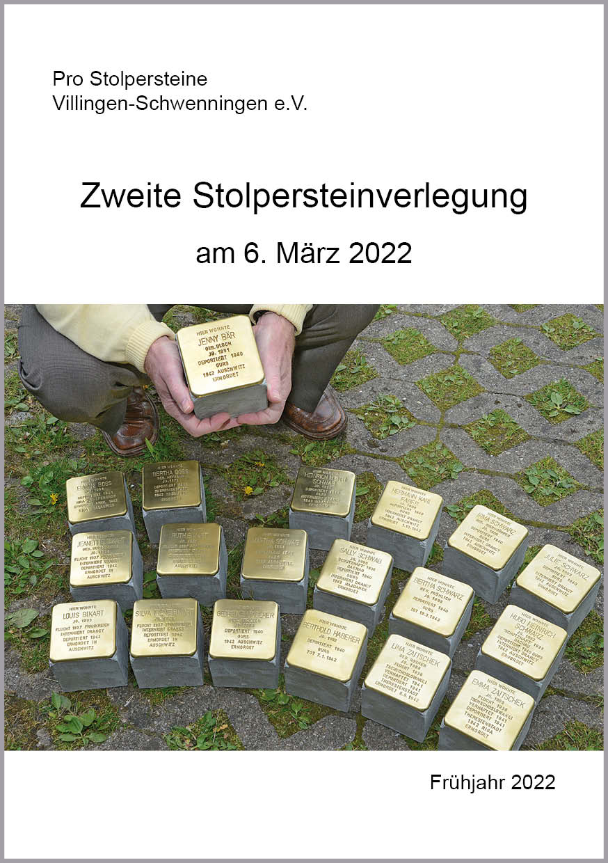 Zweite Stolpersteinverlegung am 6. März 2022