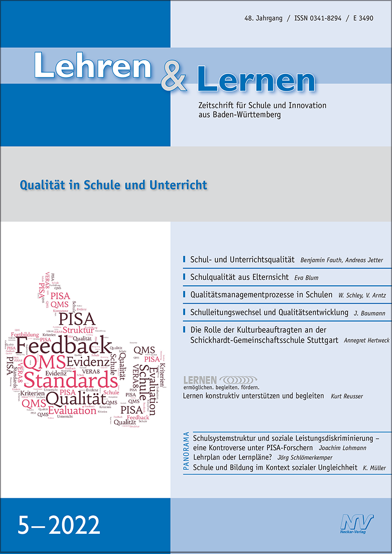 Lehren & Lernen 5/2022 Qualität in Schule und Unterricht
